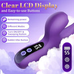 Flapping Vibrator G Spot Vibrator - 3 In 1 Rabbit Vibrator Women Sex Toys With 5 Flapping, Tapping & Vibrating Modes, Thrusting Female Vibrator Sex Toy Lcd Display Adult Toys For Couples