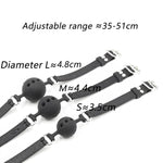 Silicone Breathable Ball Gag Holes For Adult Bondage Restraints Sex Play Bdsm Toys Sex Gag Muzzles (S)
