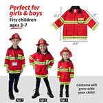 8 Pc Premium Washable Kids Fireman Costume Toy For Kids,Boys,Girls,Toddlers, And Children With Complete Firefighter Accessories