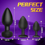 Anal Plug Vibrator With 3 Butt Plugs, Wireless Remote Control 10 Frequency Vibration Mode, Adult Sex Toys And Games