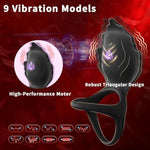 Vibrating Cock Ring With Clitoral Stimulator, 3 In 1 Pleasure Penis Ring Vibrator Couples Adult Sex Toys For Men Women, 9 Vibrations Male Couple Sex Toy Game For Men Erection Sex Kinky