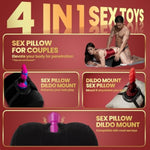 Universal Dildo Mount and Inflatable Sex Pillow for Men, Women, and Couples - Hands-Free Suction Cup Base with Adjustable Sex Furniture