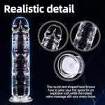 Big Realistic Dildo With Powerful Suction Cups, Soft Lifelike Beginner Sex Toy For Female/Male/Gay, Female (Transparent, Xl)
