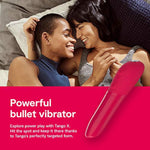 Tango X Red Clit Massage Bullet Vibrator & Pjur Aqua Water Based Personal Lubricant 3.4 Fl Oz - Sex Toys For Couples Bundle
