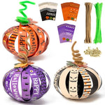 48 Pcs Halloween Paper Pumpkin Craft Kit for Kids, DIY Fall Decorations