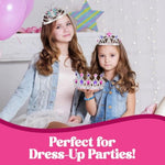 Liberty Imports 50 PCS Princess Jewelry Dress Up Accessories, Pretend Play Set Jewelry Party Favors for Girls Cosplay Party Favors with Crown Wand Ring Earring Necklace