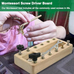 Montessori Screwdriver Board Set, Wooden Montessori Toy Tool For 3 4 5 Year Old Kids, Educational Screw Board Sensory Learning Toys Stem Fine Motor Skills Toys