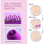 Nipple Clitorals Vibrator Adult Toys - Women Sex Toy Vibrating Nipple Toy Sucker Massage With 10 Vibration 10 Tongue Licking Modes, Rechargeable Female Adult Sex Toys Games For Women Couples Pleasure
