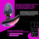 TINGON Weighted Vibrating Butt Plug Anal Vibrators, 1.6 Inch Textured Silicone Big Plug APP Anal Sex Toys for Men Sex Toy for Couples or Solo, Anal Plugs with Charging Case Gift Adult Toys for Man