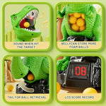 Moveable Dinosaur Shooting Toys For Kids 3-8 Years, Movable Shooting Target Toy With Air Pump Guns, Interactive Competition Game Gift For Boys And Girls Ages 3 4 5 6 7 8 Years Old
