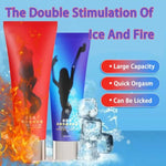 Ice & Fire Water-Based Lubricant - Fast-Acting Orgasm Gel For Oral & Intimate Play | Long-Lasting, Sensitive Skin Safe (Ice)