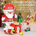 Christmas Building Blocks Set, 750 Piece Santa Claus Building Block Set With Christmas Tree And Gift Box, Santa'S Gift Train Building Sets For Kids Ages 6-12, Holiday Building Toys For Boys Girls