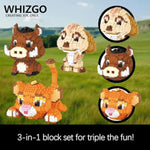 3In1 Lion, Warthog, Meerkat Mini Building Blocks Sets, 1856Pcs Micro Mini Building Toy Bricks For Adults, Party Favors For Kids Boys Girls 9 10 11 12 13 14+