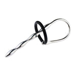 Urethral Dilator With Silicone Cock Ring, Solid Stainless Steel Penis Plug For Long Wear Male Masturbation Bdsm Sex Toys (C-017)