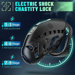 Remote Control Electric Shock Male Cock Cage Chastity Device - 9 E-Stim Intensities Chastity Cage With 3 Active Rings Adult Sex Toy For Men Penis Exercise | Key And Lock Included