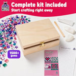 DIY Jewelry Box Craft Kit for Girls Ages 8-12, Gem Mosaic Arts and Crafts Kit