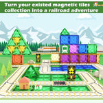 Magnetic Tiles Railroad Toppers Kids Toys Add-On Train Track Playset Playing With Trains Cars Preschool Learning Activities Stem Toys For Age 5-7