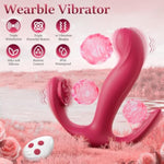 Wearable Vibrator Sex Toys For Women - 3 In 1 Panty Mini Vibrator For G Spot, Clitoral Spot And Anal Stimulation, Remote Control Adult Toys With 10 Vibration Modes For Female Couples Pleasure