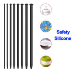 8Pcs Silicone Soft Urethra Extra Long Hollow Catheter Urethra Plug Manual Masturbation Orgasm Device For Men 3/4/5/6/7/8/9/10Mm (Smooth Surface)