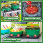 Kids Play Kitchen Set, Toddler Kitchen Playset With Sound & Light, Cooking Stove With Steam, Play Sink, Play Food Toy And Kitchen Accessories, Kitchen Toy For Kids Girls Boys (31.5 * 22 * 8.6In)