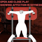 Bdsm Sex Stool With Sex Bondage Handcuffs, Ankle Cuffs And Neck Cuffs, Height-Adjustable Sex Bondage Furniture For Couples Or Multiple People, Adult Sex Chair For Toning Or Taming