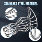 Steel Anal Stretcher Trainer Anal Plug Expander Adult Sex Toys For Men, 2 Inch Diameter Anal Training Hollowed-Out Design Stainless Steel Big Butt Plug For Beginner Enema Cleaning Fetish Play