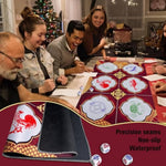Bau Cua Ca Cop Game Set - Luxury 19.7"X27.5" Mat With 6 Dice, Asian Gambling Game For Lunar New Year, Family Gatherings & Parties, Fun Cultural Dice Game For Adults & Kids