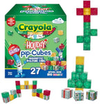 Crayola Holiday Magnetic Pip Cubes, Mini Magnetic Blocks Playset, Stem & Montessori Building & Educational Toys For Kids, Travel Toys For Boys And Girls Ages 3+, 27-Piece Set