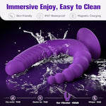 Double Dildo Lesbian Toys - Sex Toy Double Sided Dildos G Spot Suction Cup Vibrator With Anal Beads & 10 Vibrating Modes, Adult Toys Vibrators With Remote Control For Womens Couples Games