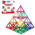 160 Pcs Magnet Building Sticks Kids Toys, Lengthen Magnetic Construction Building Blocks Set 3D Brain Training Learning Educational Diy Stem Toys