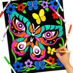 Fuzzy Velvet Coloring Poster for Kids and Adults - Arts and Crafts Activity for All Ages