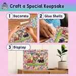 Mother of Pearl DIY Mosaic Photo Frame Craft Kit for Kids Ages 8-12