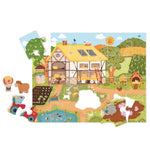 Happy Barn Farm Story Puzzle | 3+ Years | Size 20" X 15.5" | 26 Piece Set | 2 Figures And 2 Mini Puzzles Included | Glow In The Dark | Problem Solving | Puzzles Collection |
