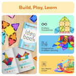PicassoTiles Magnetic Tile Building Idea Book 230 Pages Illustrated Design Guide with 300 Creative Builds for Kids STEM Learning Creativity and Brain Development Educational Toy Ages 3 Plus PTIDEABOOK
