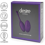 Desire Vibrating Egg - 4 Inch Silicone Bullet Vibrator With Remote Control - 12 Speed & 8 Mode Vibrator For Women - Waterproof - Purple