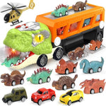 Dinosaur Toys For Kids 3-5, 5-7 Year Old Boys, Big Dinosaur Truck With 10 Mini Cars, Dino Toys For Ages 2-4, Kids Toy T-Rex Transport Carrier Truck, Birthday Gifts For 3 4 5 Year Old Toddler Boys