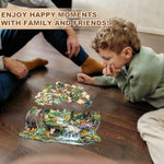 Wooden Puzzles For Adults, Fox Wooden Jigsaw Puzzle For Adults, 100 Piece Unique Animal Shape Wood Puzzles Adult, Birthday Party Gifts For Friends & Family Leisure Time Game Home Decor (S-8.5*8.1In)
