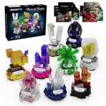Mineral Display Building Blocks Set 794Pcs, 9 Pack Gemstone Models, Crystal Rock Collection Stem Geology Bonsai Gems Home Office Decor, Compatible With Lego For Kids Adults Boys Girls 6+