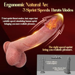 Sex Toys Thrusting Dildo Vibrator, 3 Pulsation Thrusting & 5 Vibration Mode 8.5 Inch Realistic Dildo Penis For Clitoral G Spot Anal Stimulate, Liquid Silicone Suction Cup Adult Sex Toy Advanced