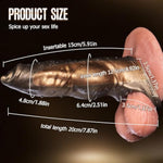 Penis Sleeve Adult Male Sex Toys -Realistic Dog Cock Sleeve With Cock Ring Delayed Ejaculation, Soft Silicone Girth Enhancer Extended Sex Play, 7.87 ''Penis Extender Sheath For Men (S)