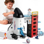 Space Theme Magnetic Tiles Building Set, 30-Piece Construction Toy With Rocket Ship Design, Educational Stem Playset For Kids