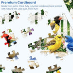 500 Piece Birds Bath Flower Fence Puzzle for Adults and Seniors