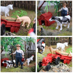 Farm Animal Figures Toys For Kids Toddlers, 22Pcs Farm Figurines Playset Includes Farmer Tractor Figures, Realistic Barn Toy Pretend Play Set For Boys Girls 3-12 Years Old