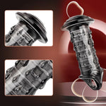 Penis Sleeve Cock Sleeve With Penis Ring Delay Ejaculation Enhance Erection Penis Extender Penis Enlargement Penis Sheath Sexual Dilator Sex Toys For Male Penis (Transparent Black)