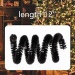 200 Pieces Black Chenille Stems for DIY Art and Craft Decorations (6mm x 12 Inch)