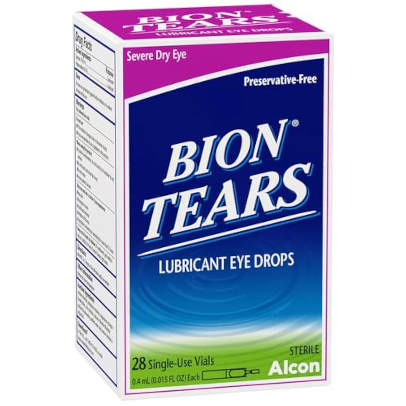 Tears Lubricant Eye Drops By Alcon, 28 Single-Use Vials