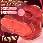 Vibrator Sex Toys For Women, Tongue Thrusting Vibrators Dildo Rose Sex Toys With 10 Swaying & Vibration Modes, G Spot Clit Stimulator Pleasure Tools For Female Couples Games