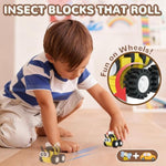 Insect Building Blocks Toy For Kids- 24 Pack Unique Bug Blocks Set (697Pcs),Educational Party Favors Classroom Prizes, Birthday Christmas Easter Valentines Gift For Boys Girls Ages 6,8,10,12+