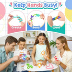 Fidget Toys Sensory Sticks For Kids: 8 Pack Creative Fidget Sticks - Sensory Toys For Kids With Autism Anxiety Relief - Quiet Fidgets For Adhd Classroom Focus - Fun Stocking Stuffers Gifts