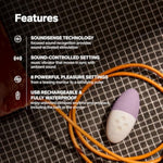 Siri 3 Sound Activated Small Personal Vibrator, Mini Massager With 8 Pleasure Settings With Soundsense Technology, Waterproof Bullet Vibrator For Clit, Calm Lavender
